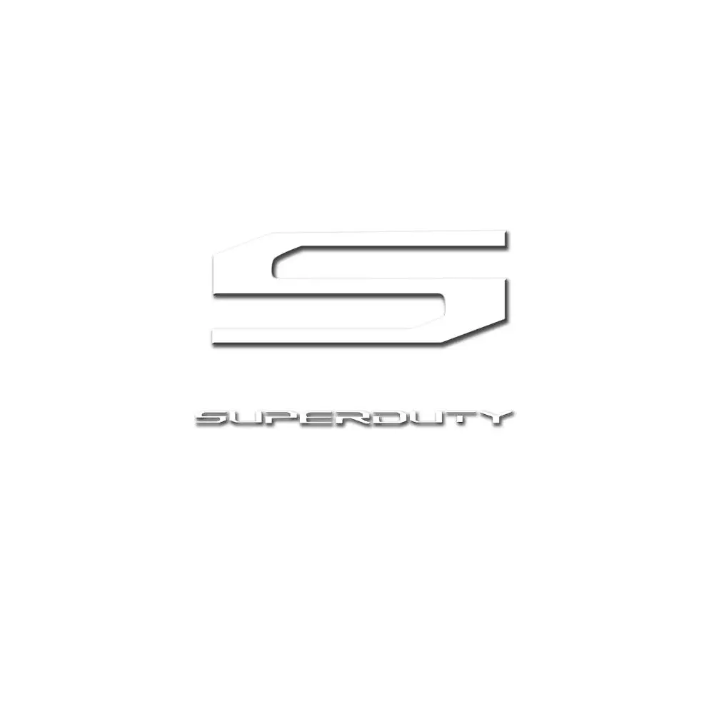 "S" & "Superduty" Acrylic Emblem Insert - Matte White - REC264381WH